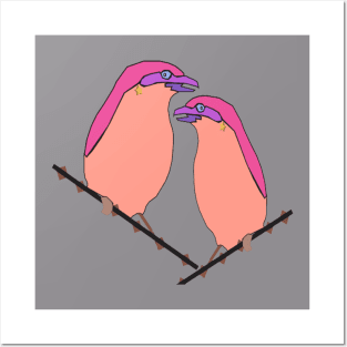 tow love bird Posters and Art